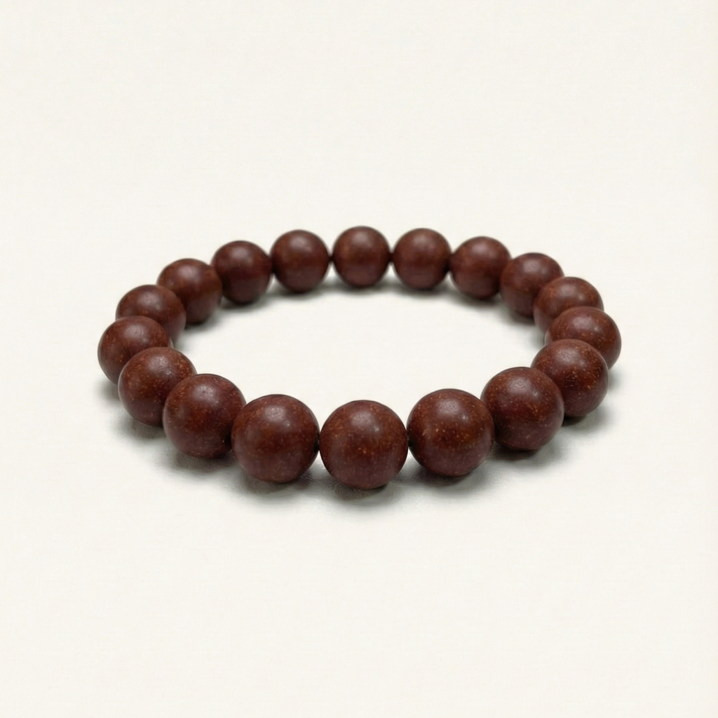 Heart Bloom handmade double rose and agarwood herbal bracelet by Hidden Scent for anxiety relief and emotional balance.